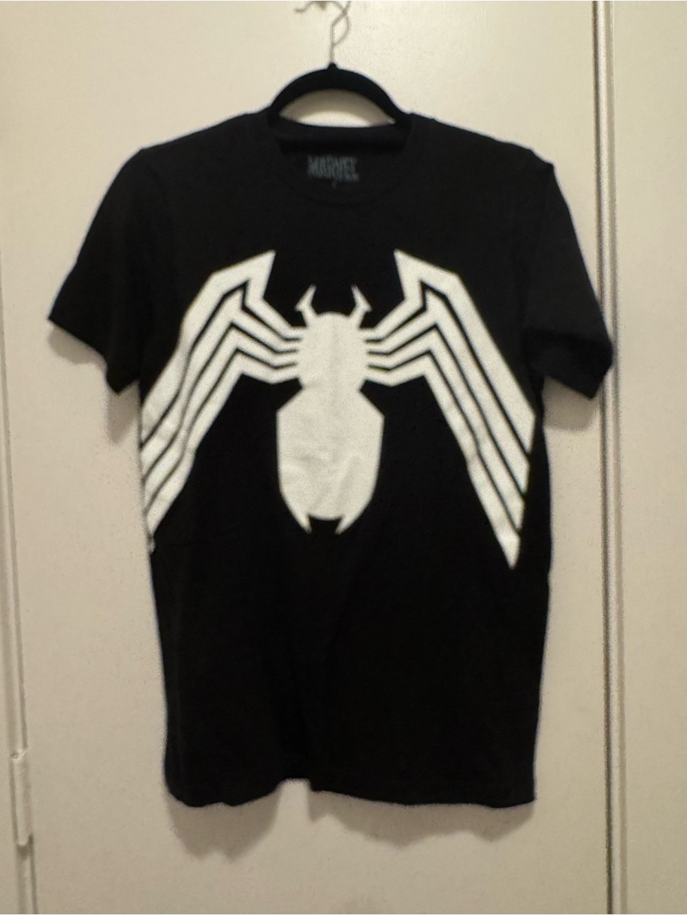 Marvel Venom Spider Logo T-Shirt Men’s Small Black Graphic Tee Spider-Man